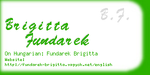 brigitta fundarek business card
